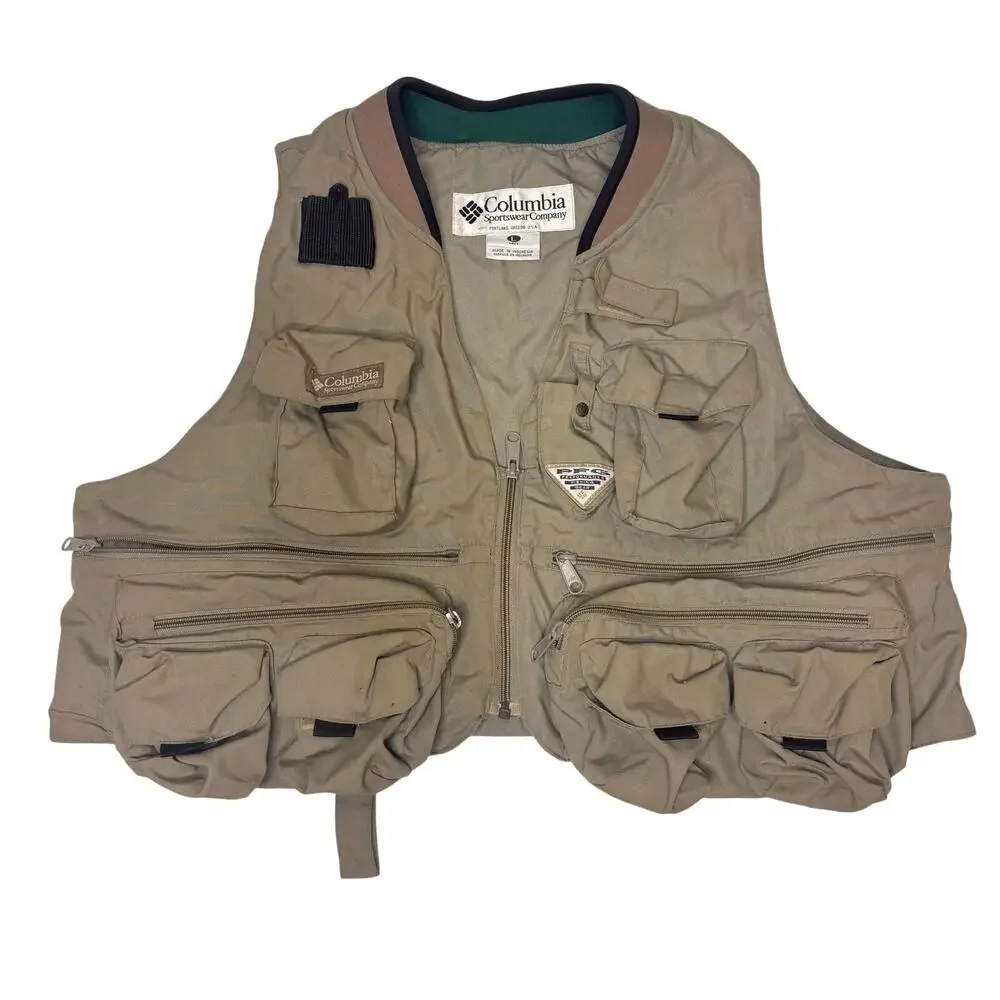 Columbia Vintage Men’s Sportswear Utility Multi Pocket Fishing Vest L